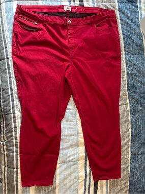 Bright Red Stretch Pants